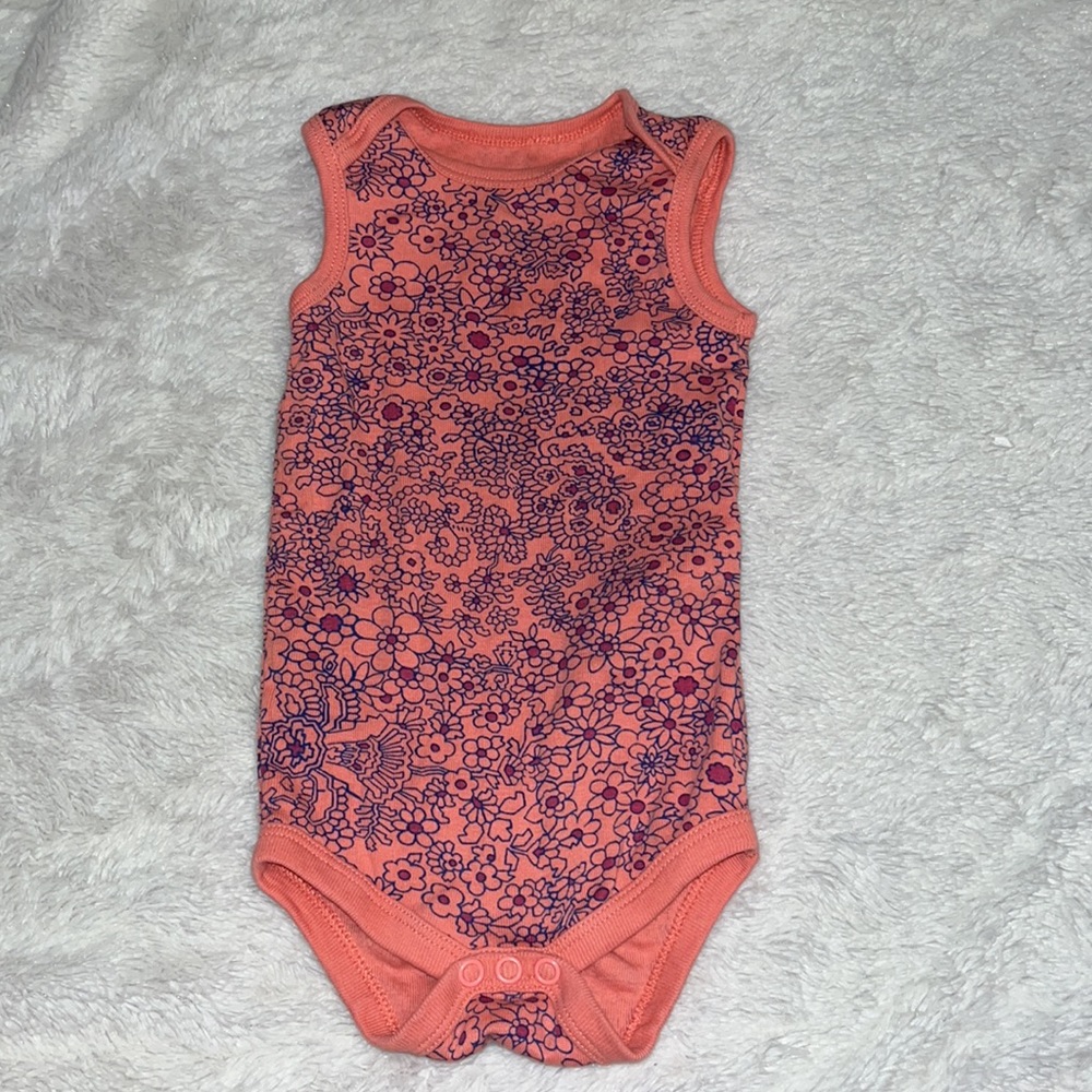 (3 for $10) joe fresh 3/6 month floral bodysuit